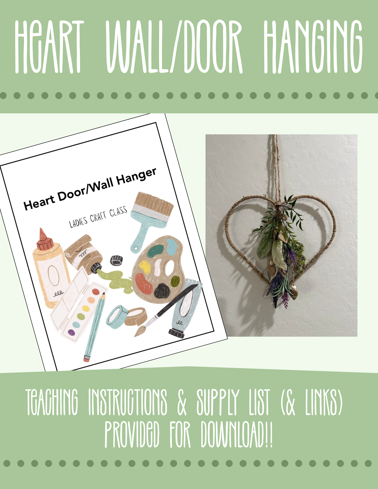 Heart Door/Wall Hanger — Ladies Craft Class