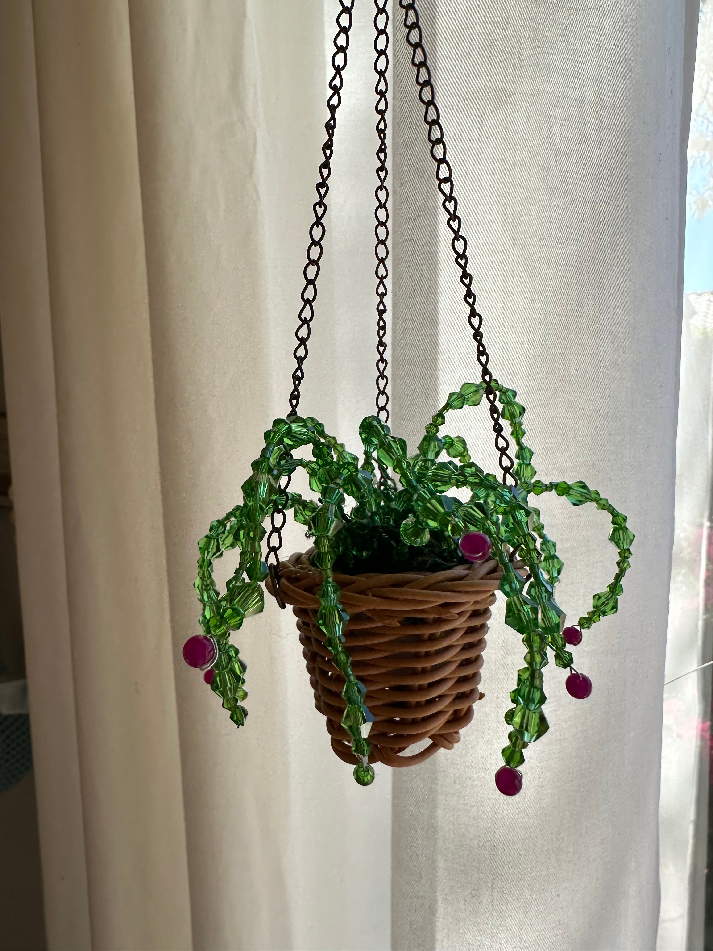 Mini Beaded Hanging Planter — Ladies Craft Class Kit (Instructor Guide + Supply List)