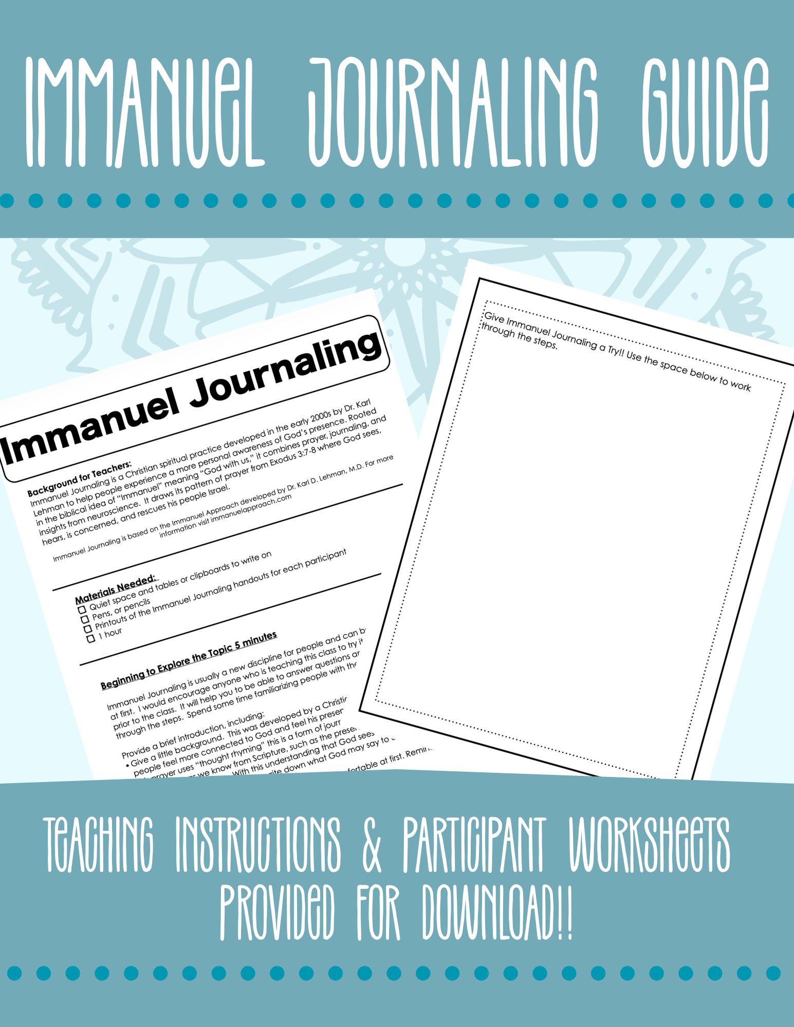Immanuel Journaling Teaching Guide & Participant Worksheets