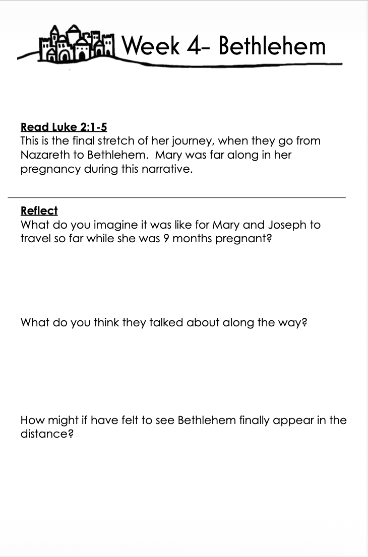 Walking with Mary: An Advent Devotional Journal (Digital Download)