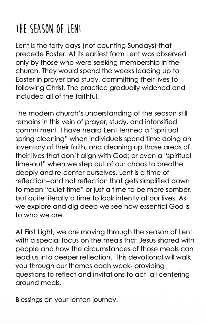 Lent at the Table: A Six-Week Devotional Journal (Digital Download)