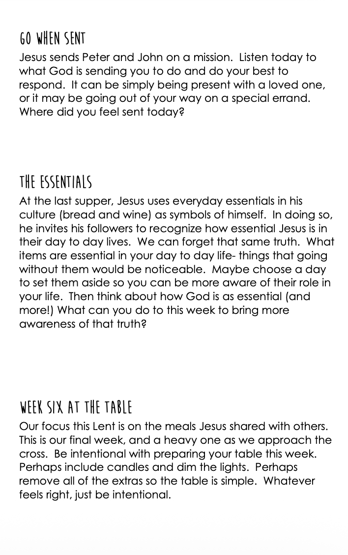 Lent at the Table: A Six-Week Devotional Journal (Digital Download)