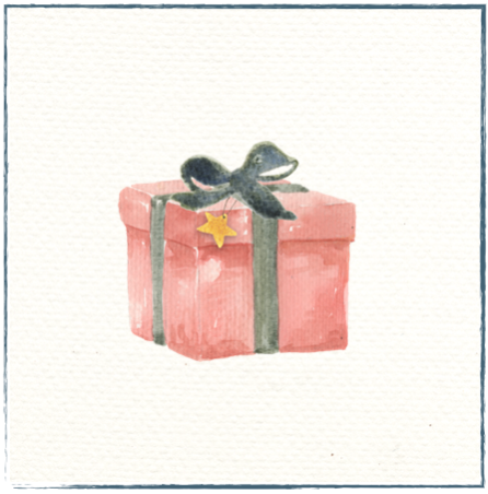 One Gift Watercolor Painitng