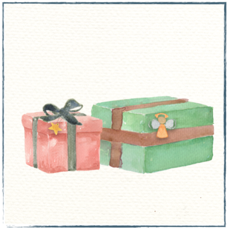 Two Gifts Watercolor Painitng