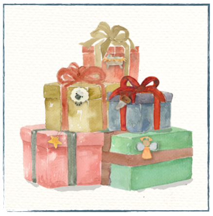 Five Gifts Watercolor Painting